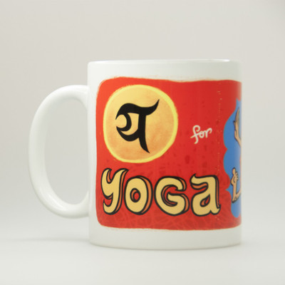 

Chumbak Y For Yoga Coffee Ceramic Mug(300 ml), Multicolor