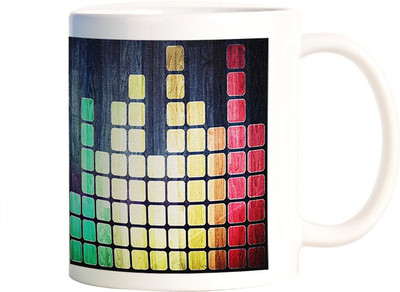 

Rangeele Inkers Music Beats Ceramic Mug(300 ml), Multicolor