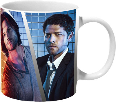 

Mooch Wale Supernatural Characters Art Ceramic Mug(325 ml), Multicolor