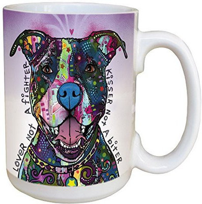 

Tree-Free Greetings Greetings 46209 Dean Russo Kisser Not Biter Ceramic with Full-Sized Handle, 15-Ounce Ceramic Mug(60 ml), Multicolor