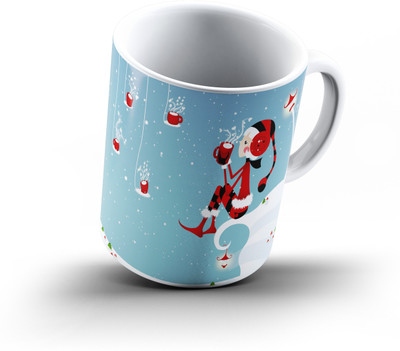 

Ucard Elf Christmas389 Bone China, Ceramic, Porcelain Mug(325 ml), Multicolor