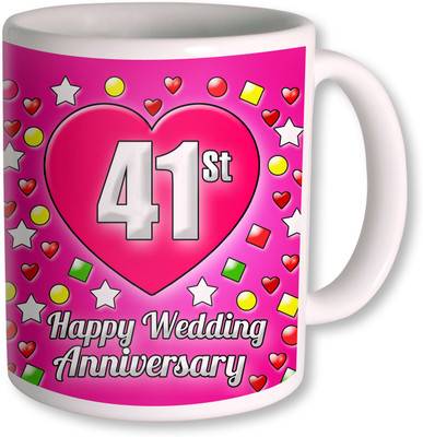 

PhotogiftsIndia Gifts For 41st Wedding Anniversary Coffee Ceramic Mug(350 ml), White