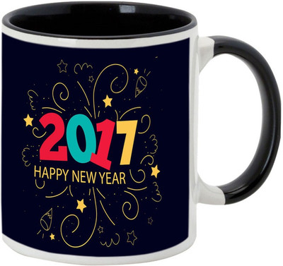 

AllUPrints Let This New Year Be The Best One Black Ceramic Mug(325 ml)