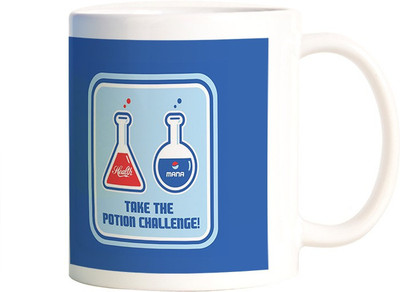 

Rangeele Inkers Take The Potion Challenge Ceramic Mug(300 ml), Multicolor