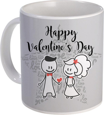 

SKY TRENDS Can't Help Falling in Love mug Best Gift for Valentine's Day, Her, Girlfriend,boy friend,husband, Wife,Birthday, Anniversary,Christmas or Any Holidays Design 074 Ceramic Mug(320 ml), Blue;white