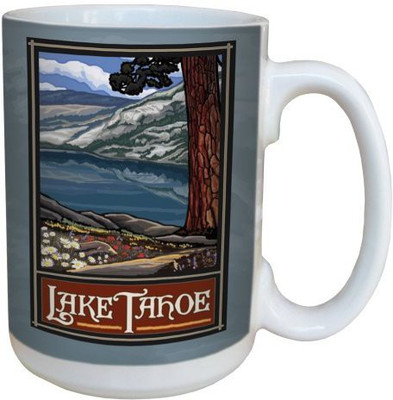 

Tree-Free Greetings Greetings 79388 Lake Tahoe Scenic by Paul A. Lanquist Ceramic with Full-Sized Handle, 15-Ounce, Multicolored Ceramic Mug(60 ml), Multicolor