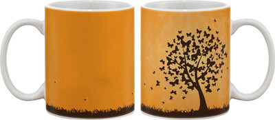 

Artifa Butterflies Tree Porcelain, Ceramic Mug(350 ml), Multicolor