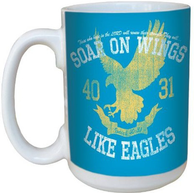 

Tree-Free Greetings Greetings lm44338 Soar on Wings: Isaiah 40:31 Ceramic with Full-Sized Handle, 15-Ounce Ceramic Mug(60 ml), Multicolor