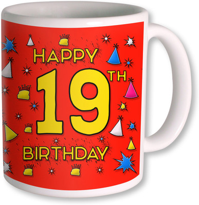 

PhotogiftsIndia 19th Happy Birthday Coffee Ceramic Mug(350 ml), White