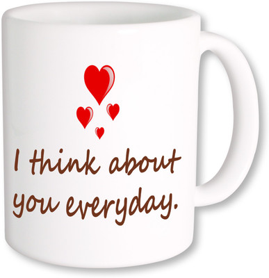 

PhotogiftsIndia I think about you_01 Ceramic Mug(325 ml), Multicolor