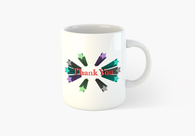 

Deeher Gifts Thank you -design 2 Ceramic Mug(350 ml), Multicolor