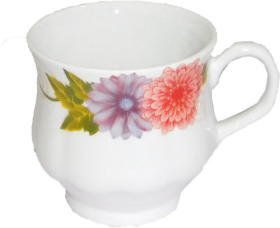 

Reddish Tea cup Bone China Mug(120 ml, Pack of 6), White