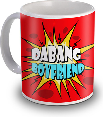 SKY TRENDS Dabang Boyfriend Gifts For Valentine's Ceramic Mug(350 ml), White