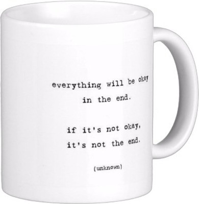 

Exoctic Silver Best Quoted Coffee 00027 Ceramic Mug(300 ml), Multicolor
