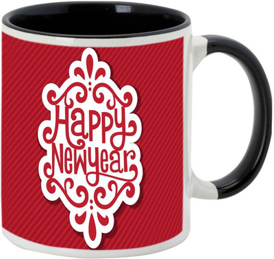 

AllUPrints Have A Happy New Year Black Ceramic Mug(325 ml)