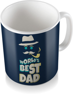 

SKY TRENDS World's Best Dad With Smokstick Birthday Gifts For Father's Day Coffee Ceramic Mug(3.2 ml), White
