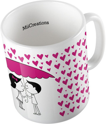 

MiiCreations Printed ,Love Ceramic Mug(325 ml), Multicolor