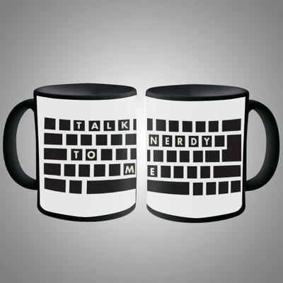 

Posterboy Talk Nerdy - Bk Ceramic Mug(350 ml), Multicolor