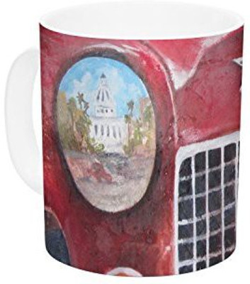 

Kess InHouse InHouse Rosie Brown Vintage in Cuba Ceramic Coffee, 11 oz, Multicolor Ceramic Mug(60 ml)