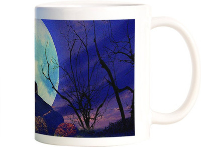 

Rangeele Inkers Roaring Wolf Ceramic Mug(300 ml), Multicolor