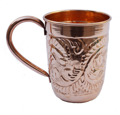 

Veda Home & Lifestyle Embossed Copper Mug(400 ml)
