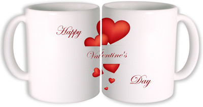 

PhotogiftsIndia Happy Valentine Day 02 Ceramic Mug(325 ml, Pack of 2)
