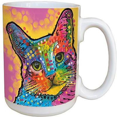 

Tree-Free Greetings Greetings 46188 Dean Russo Cat-tastic Ceramic with Full-Sized Handle, 15-Ounce Ceramic Mug(60 ml), Multicolor