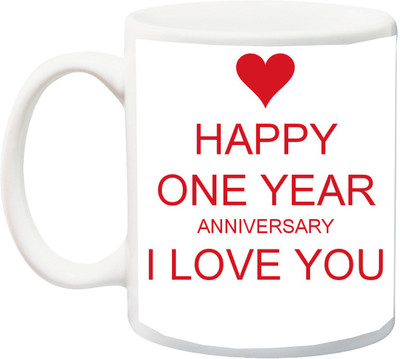 

ME&YOU Gift for Husband/Wife/Mom/Dad/Couples/Lover;I Love You Anniversary Printed Ceramic Mug(325 ml), Multicolor