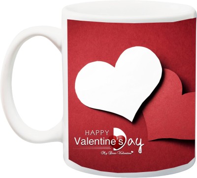 

ME&YOU Happy Rose Day;Happy Valentine's Day My Dear Valentine red Printed Ceramic Mug(325 ml), Multicolor