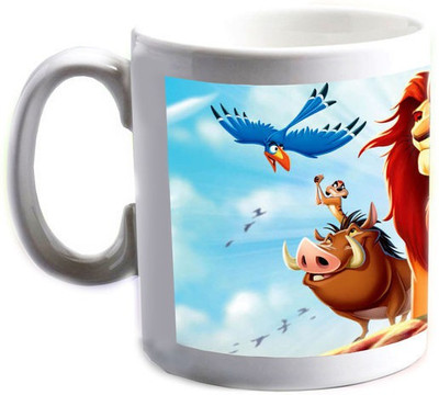 

My Bestow Ceramic Printed White Ceramic Mug(320 ml), Multicolor