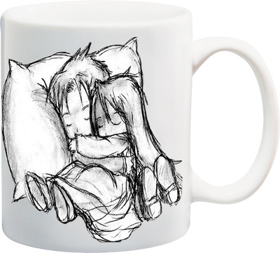 

ME&YOU Gift for Husband/Wife/Boyfriend/Girlfriend;Couple On Valentine's Day And Anniversary with love Printed Ceramic Mug(325 ml), Multicolor