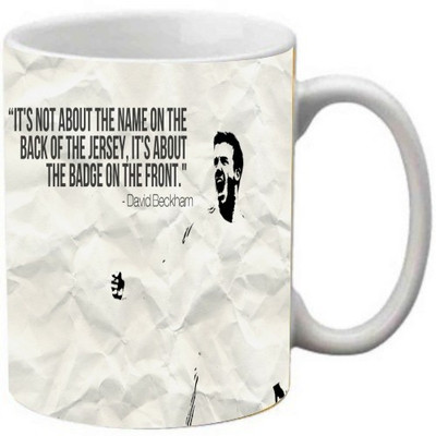 

Maison N Mode David Beckham Coffee Ceramic Mug(330 ml), Multicolor
