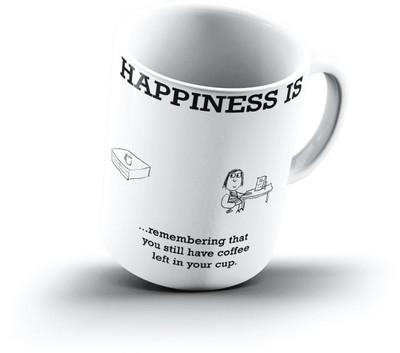 

Ucard Happiness Is2073 Bone China, Ceramic, Porcelain Mug(325 ml)