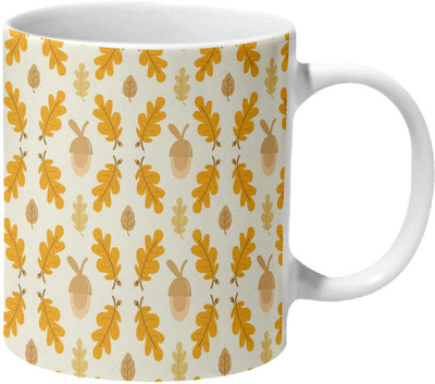 

Mooch Wale Nuts For You Pattern Ceramic Mug(325 ml), Multicolor
