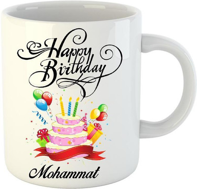 

Huppme Happy Birthday Mohammat White (350 ml) Ceramic Mug(350 ml)