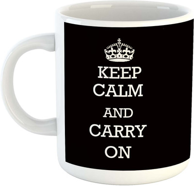 

Deeher Gifts Keep calm and carry on -design 2 Ceramic Mug(330 ml), Multicolor