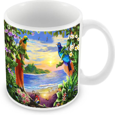 Sleep Nature's SN-MG-126 Ceramic Mug(350 ml), Multicolor