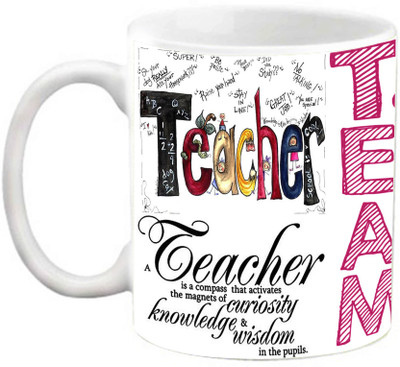 

EFW TEACHER - TOGETHER EVERYONE ACHIEVES MORE Ceramic Mug(325 ml), White