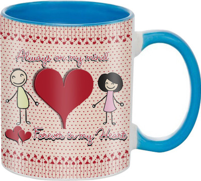 

SKY TRENDS Great Romantic Love Best Gifts For Valentine Day For Girlfriend Boyfriend Fiance Wife Husband, Anniversary,Christmas, Design 020 Ceramic Mug(325 ml), Multicolor