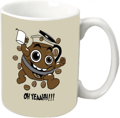 

Maison N Mode Oh Yeaahh Coffee Ceramic Mug(330 ml), Multicolor