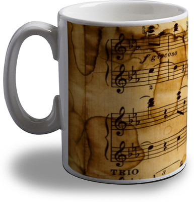

Artifa Vintage Music Notes Design Porcelain, Ceramic Mug(350 ml), Multicolor