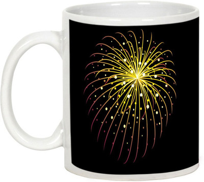 

AllUPrints Gifts For Diwali - Have A Super Deepawali Ceramic Mug(325 ml), White