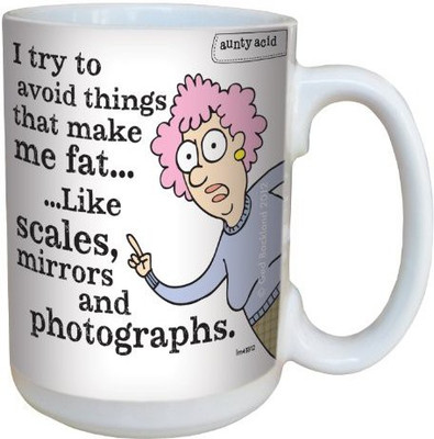 

Tree-Free Greetings Greetings lm43812 Hilarious Aunty Acid Scales and Mirrors by The Backland Studio Ceramic, 15-Ounce Ceramic Mug(60 ml), Multicolor