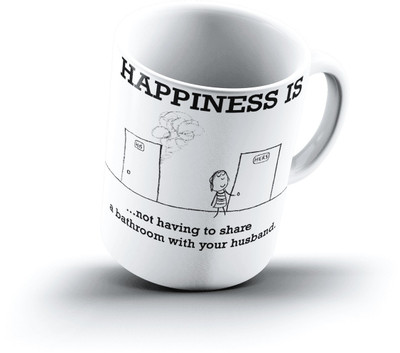 

Ucard Happiness Is2347 Bone China, Ceramic, Porcelain Mug(325 ml)