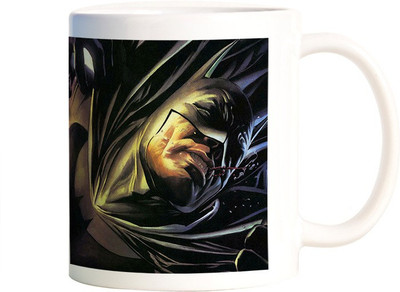 

Rangeele Inkers Batman Superman Fight Ceramic Mug(300 ml), Multicolor