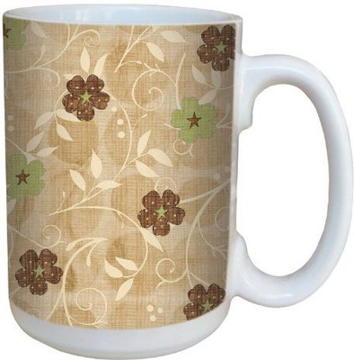 

Tree-Free Greetings Greetings 79232 Shabby Chic Floral by Debbie Mumm Ceramic with Full-Sized Handle, 15-Ounce Ceramic Mug(60 ml), Multicolor
