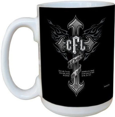 

Tree-Free Greetings Greetings lm44218 CFL Christ for Life: John 11:25 Ceramic with Full-Sized Handle, 15-Ounce Ceramic Mug(60 ml), Multicolor