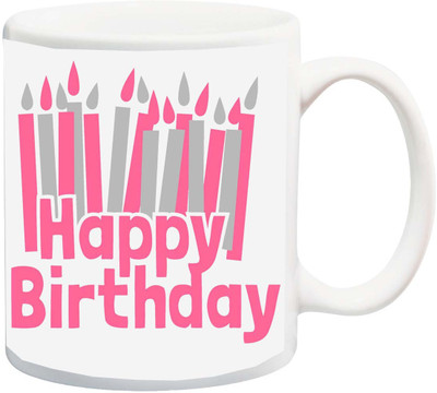 

ME&YOU Gift for Birthday Printed Ceramic Mug(325 ml), Multicolor
