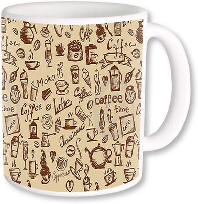 

Heyworlds gifts for i love coffee design 03 Ceramic Mug(325 ml), Multicolor