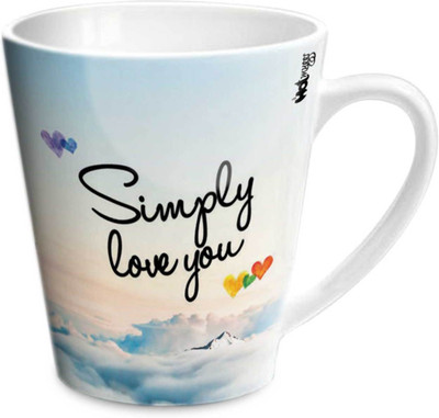 Hot Muggs Simply Love You Révady Conical Ceramic Mug(350 ml)